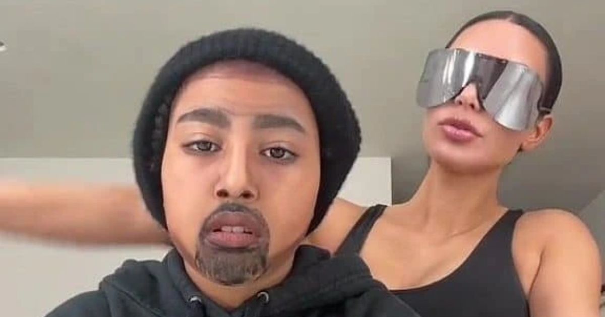 On TikTok, North West Transforms into Dad Kanye Using Special FX Makeup