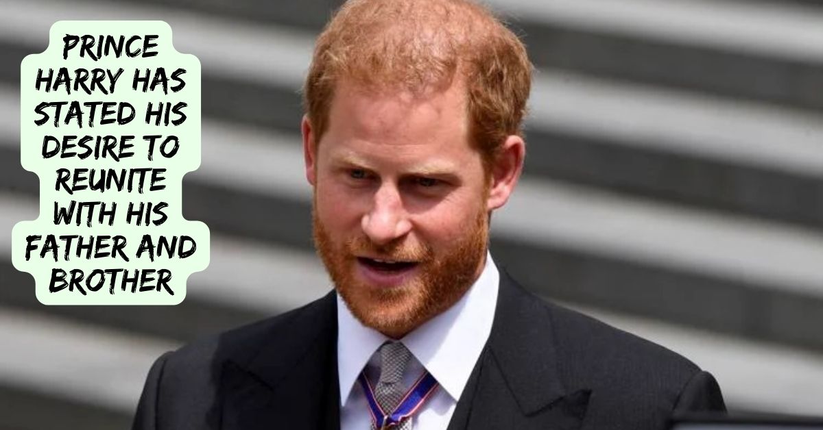 Prince Harry Has Stated His Desire to Reunite With His Father and Brother