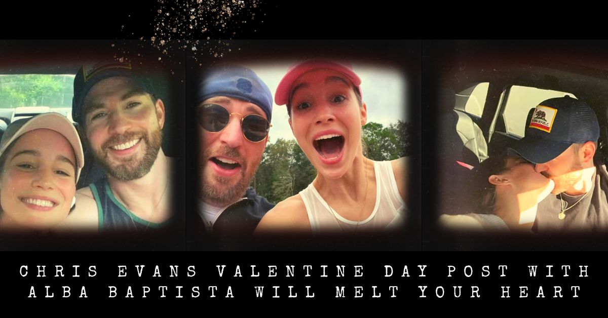 Chris Evans Valentine Day Post with Alba Baptista