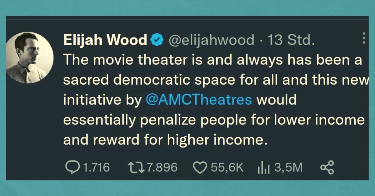 Elijah Wood Criticizes AMC Theaters