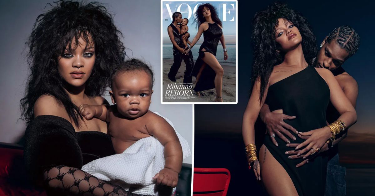 Rihanna Covers British Vogue With A$AP Rocky and Their Baby