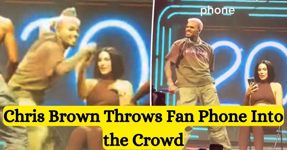 Chris Brown Throws Fan Phone Into the Crowd