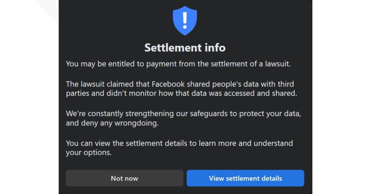 Facebook users lawsuit settlement