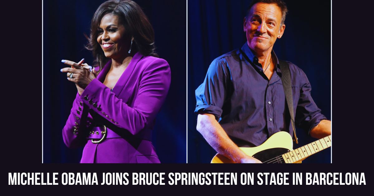 Michelle Obama Joins Bruce Springsteen on Stage in Barcelona