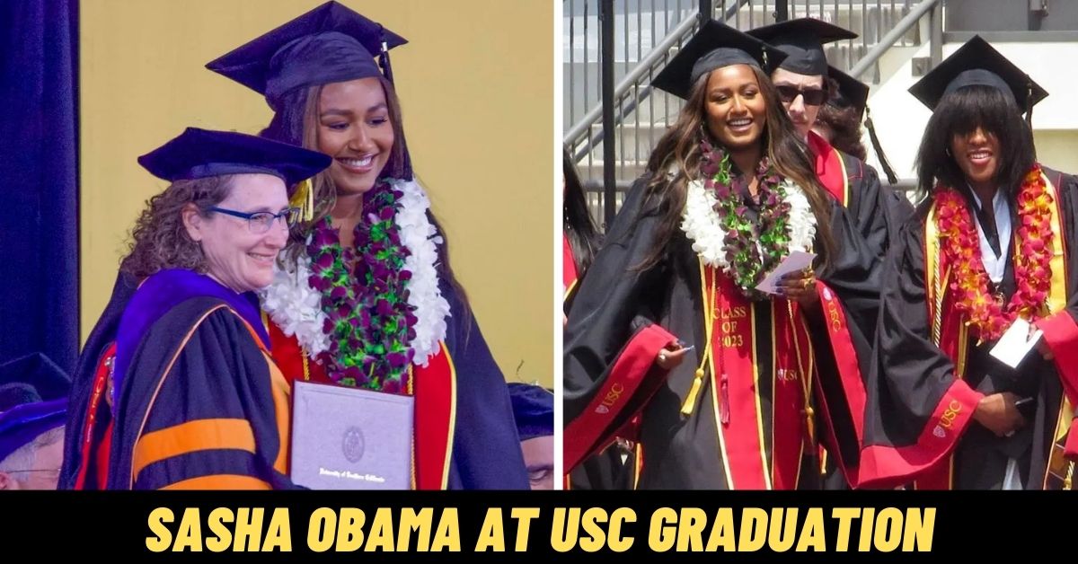 Sasha Obama at USC graduation