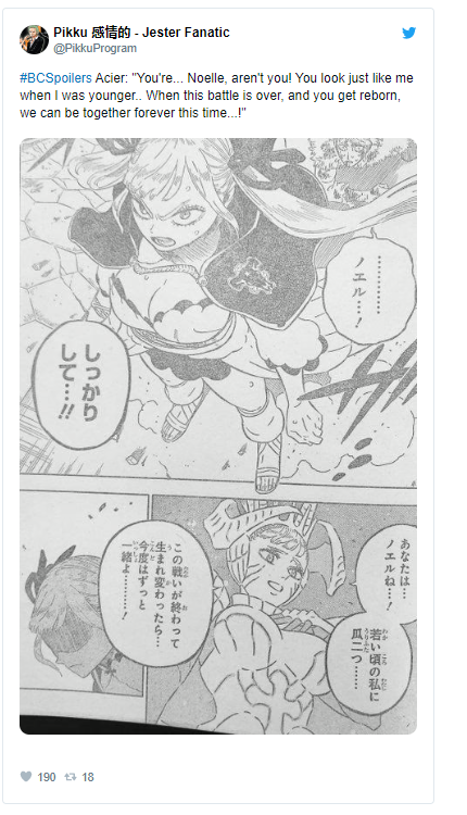 Black Clover Chapter 359: With A New Power Up, Noelle Makes A Big Comeback