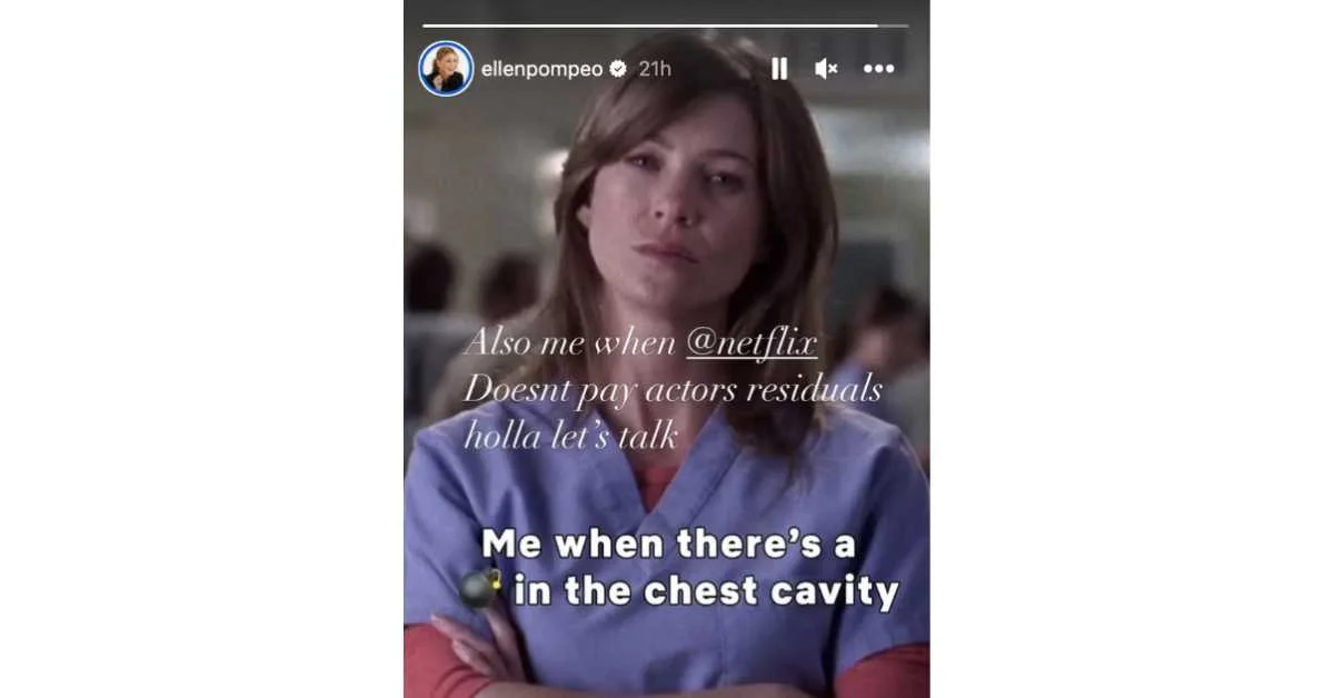 Ellen Pompeo calls out Netflix