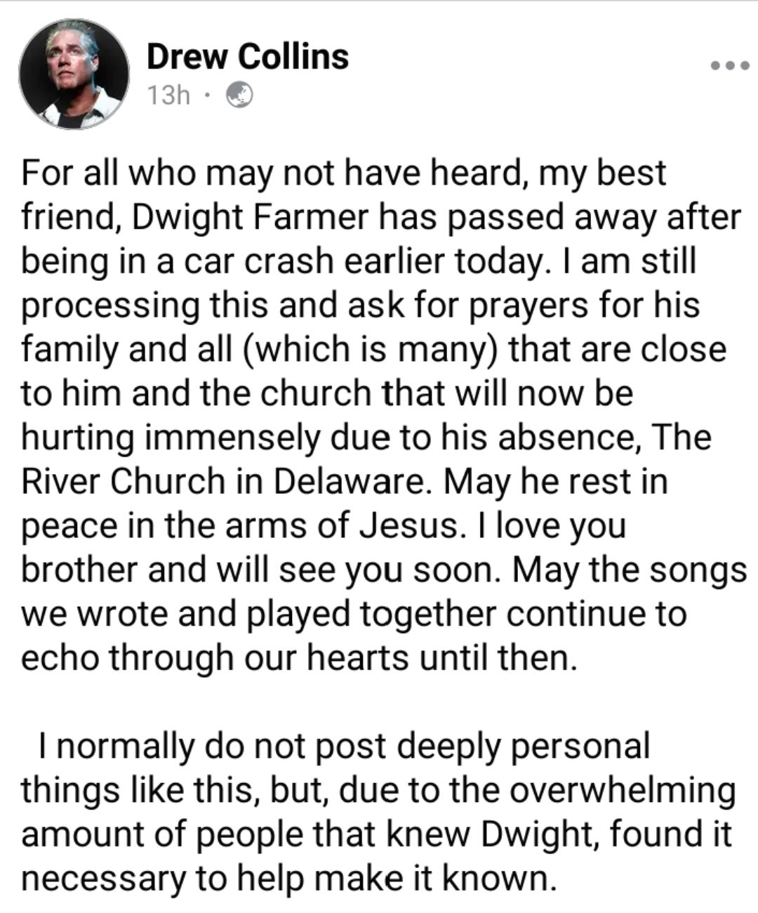 Tributes for Dwight Farmer