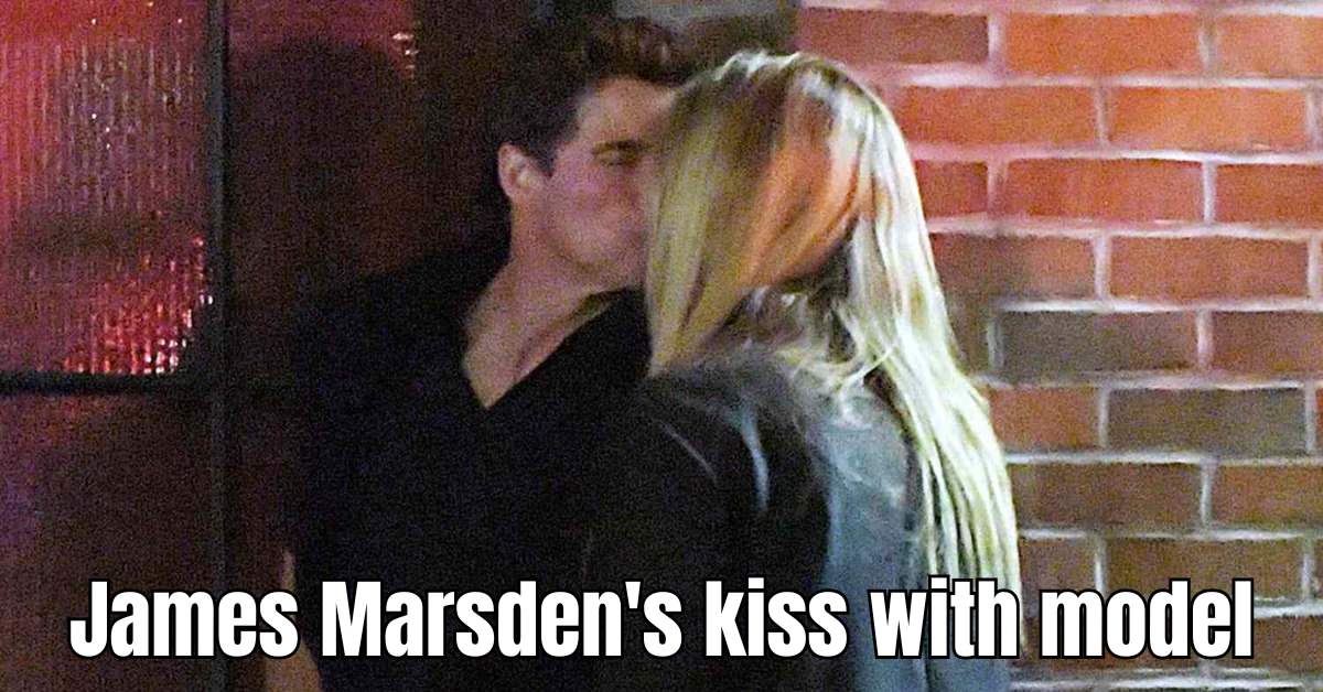 James Marsden's kiss with model