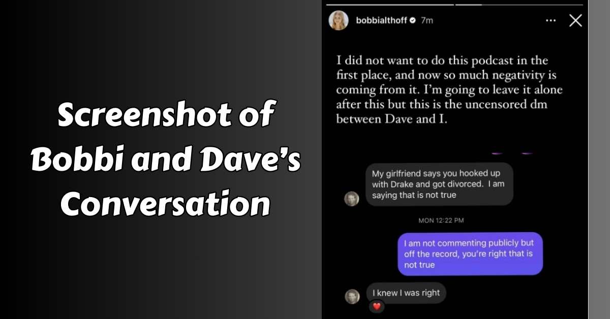 Screenshot of Bobbi and Dave’s Conversation