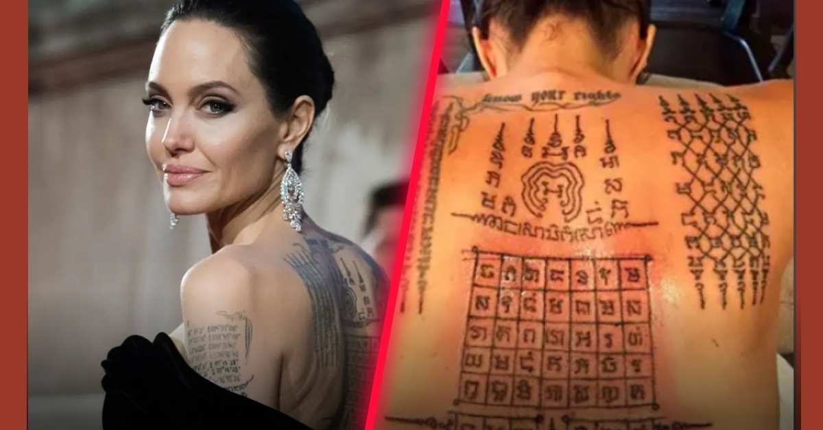 The Coordinates of Angelina Jolie's Children Are Now Tattooed on Her Body