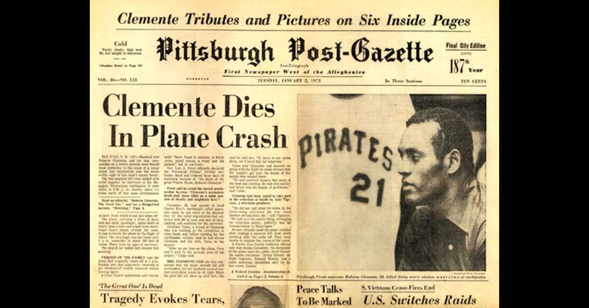 how did roberto clemente die