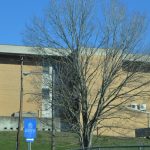 Western end of the Lee County Courthouse in Jonesville