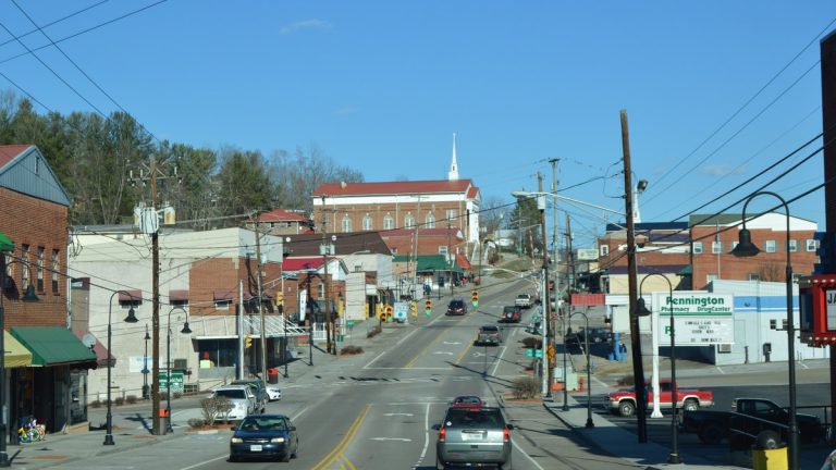 Morgan Avenue in downtown Pennington Gap, Virginia