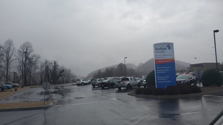 Ballad Health sign at Norton Community Hospital in Norton, Virginia