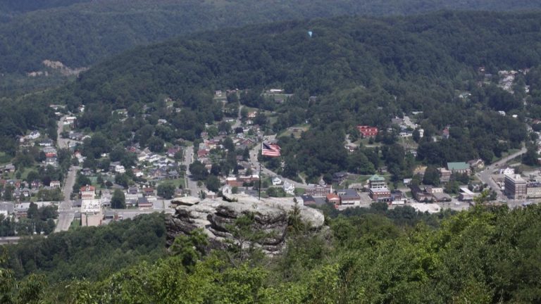 View over Norton, Virginia, from a mountain overlook